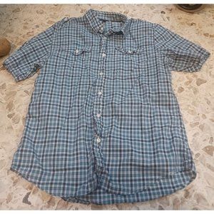Apt. 9 Men's Button-Up Shirt Medium Blue & Gray Plaid